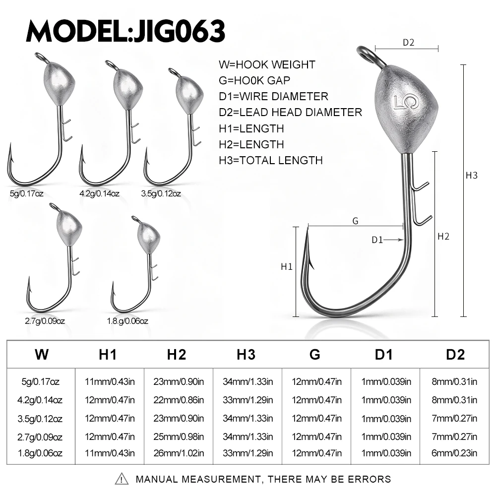 Proberos Cabeza de jig obtuso Tumbler – Anzuelo para vinilo - imagen 3
