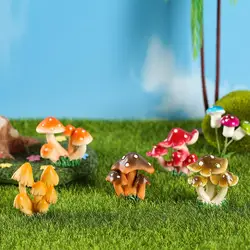 Adorno de hongo simulado de resina para micropaisaje y bonsái