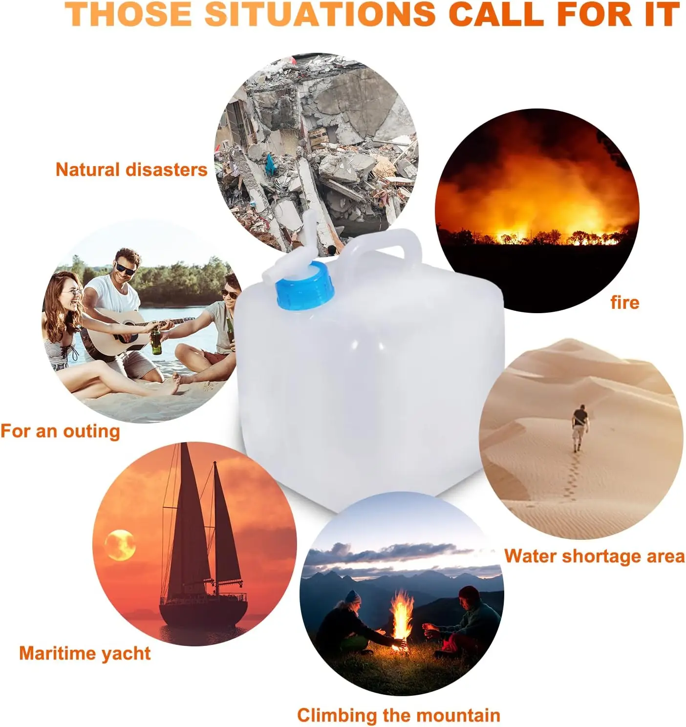 Bolsa de agua portátil con grifo – Depósito plegable para pesca - imagen 4