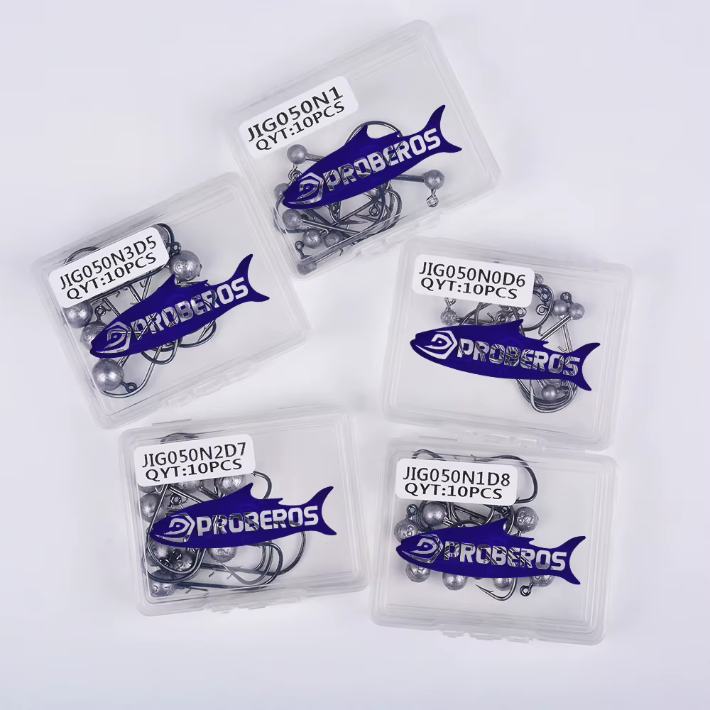 Pack completo de anzuelos y señuelos Ned Rig para pesca de precisión