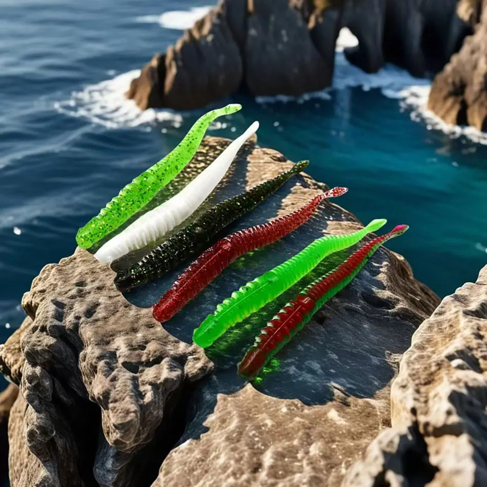Swimbaits blandos de cola de aguja 8cm