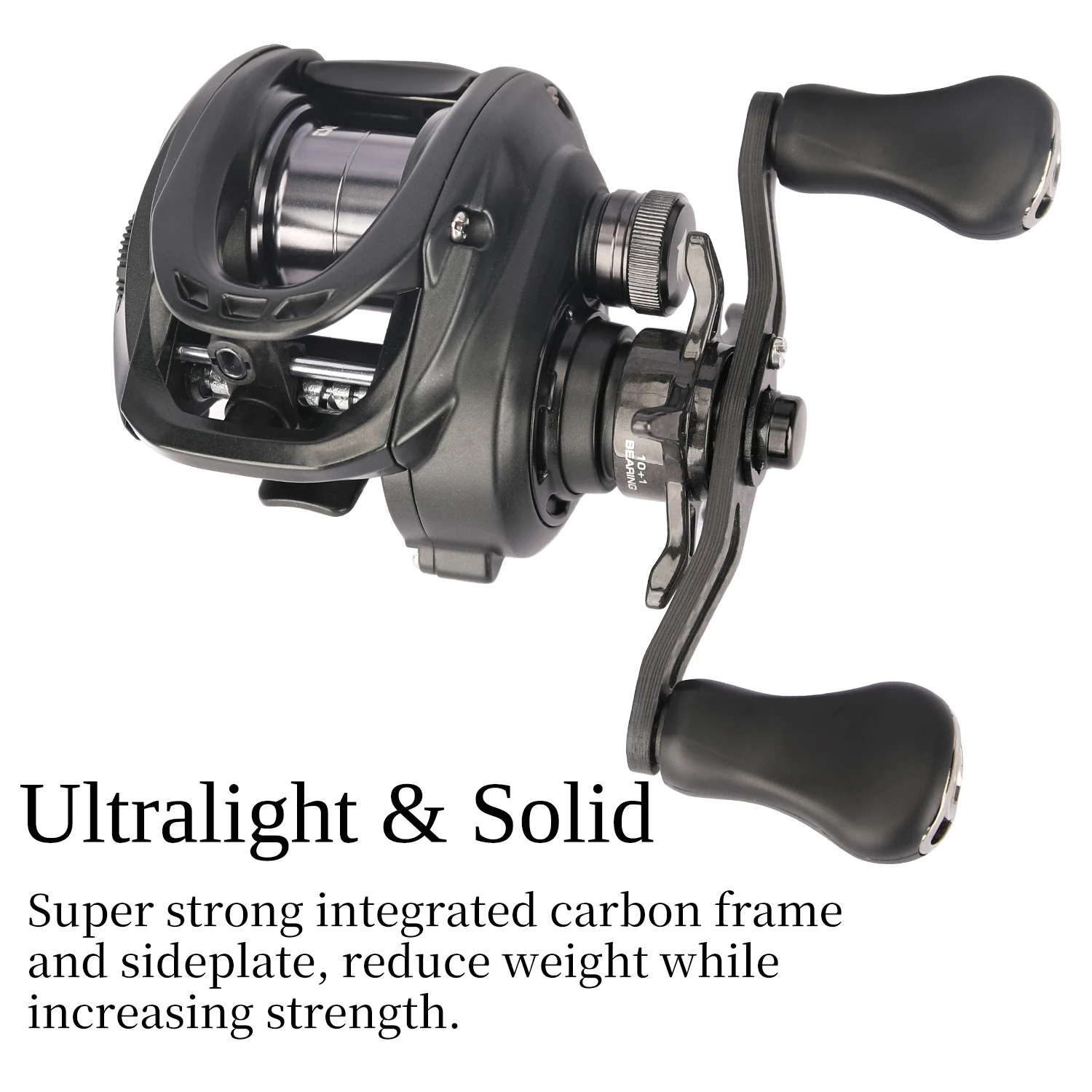 Carrete baitcasting ultraligero TSURINOYA Finesse Dark Wolf trucha - imagen 5