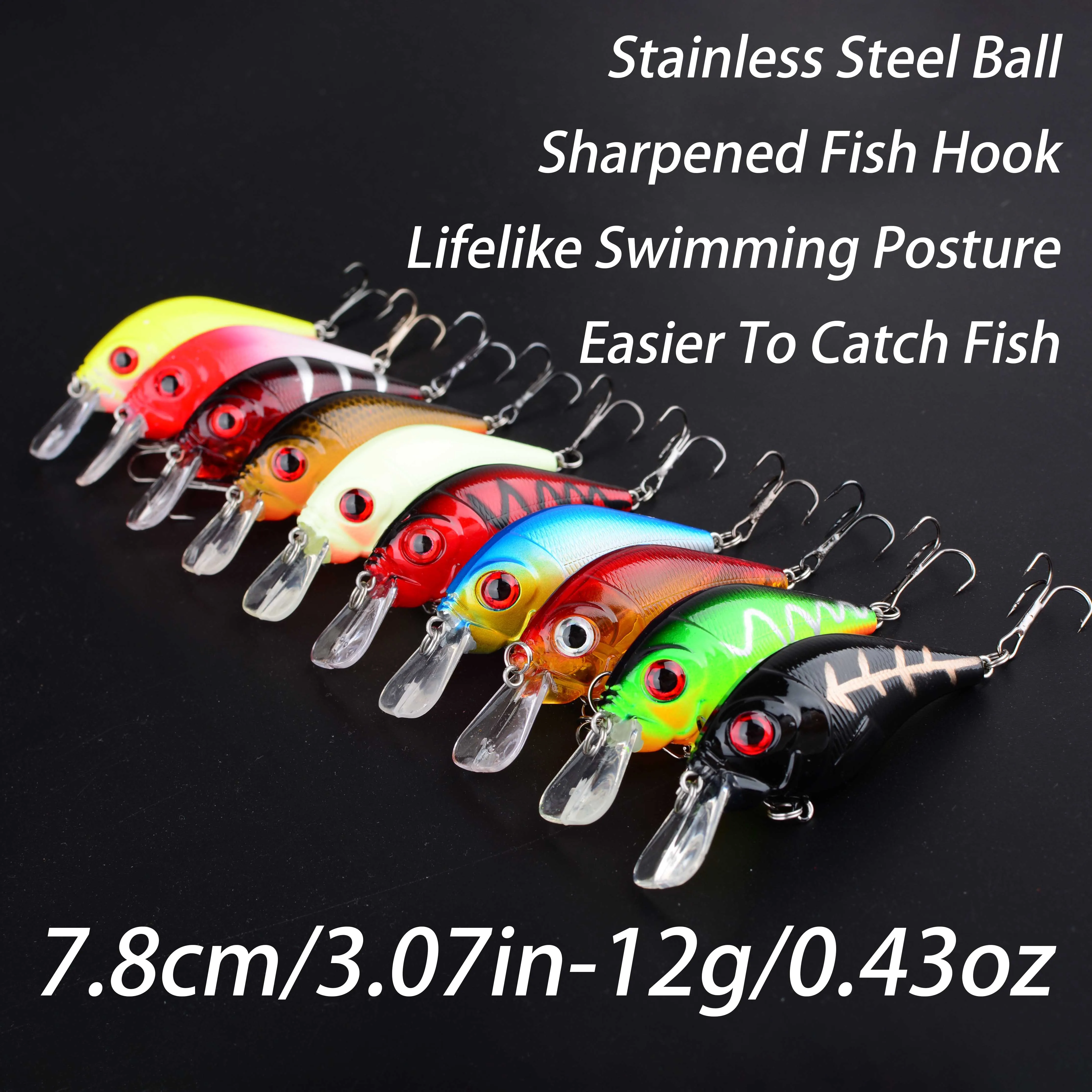 Crankbait señuelo duro para lucio, trucha y perca - wobler - imagen 2