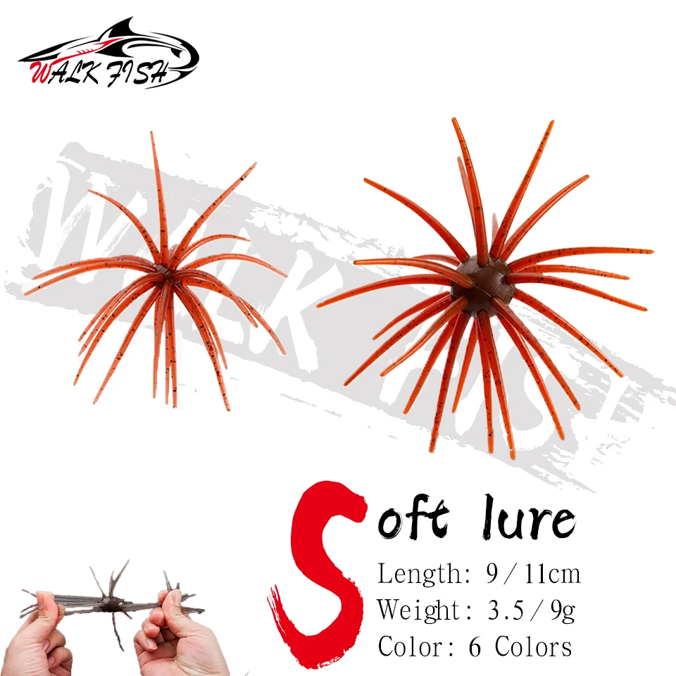 Señuelo blando Walk Fish PVC erizo mar para lucio y lubina
