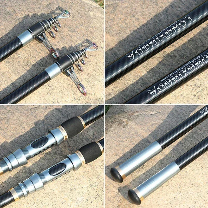 Caña telescópica de carbono giratoria para surfcasting y barco - imagen 5