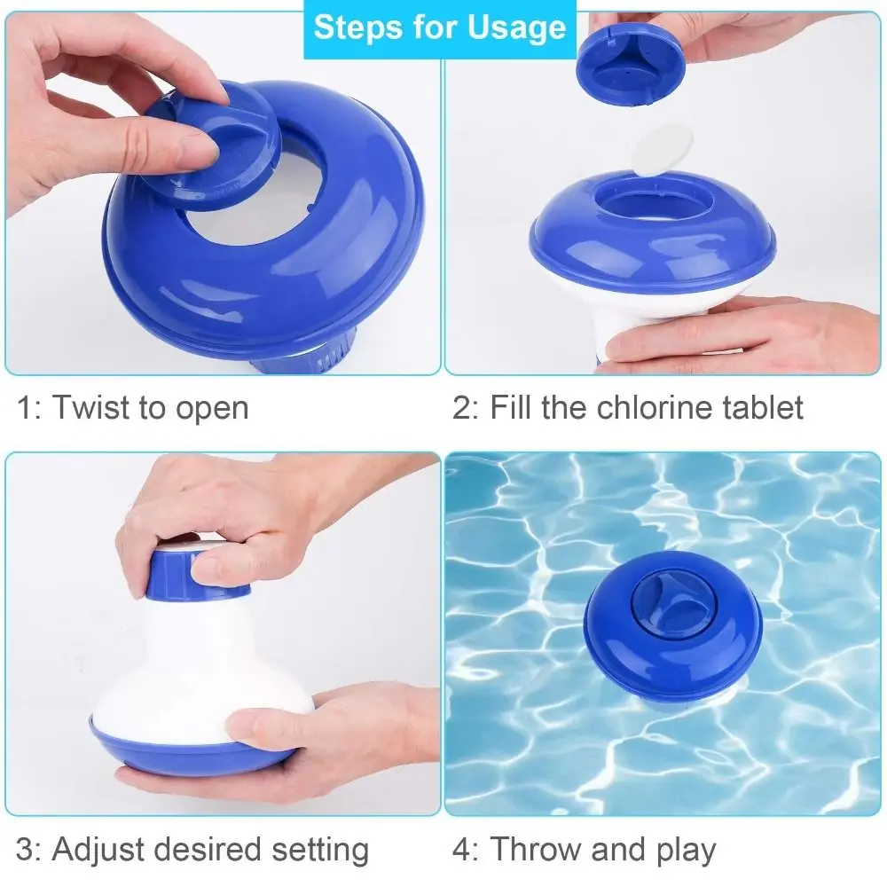 Dispensador de cloro para piscina ABS con diseño flotante - imagen 2