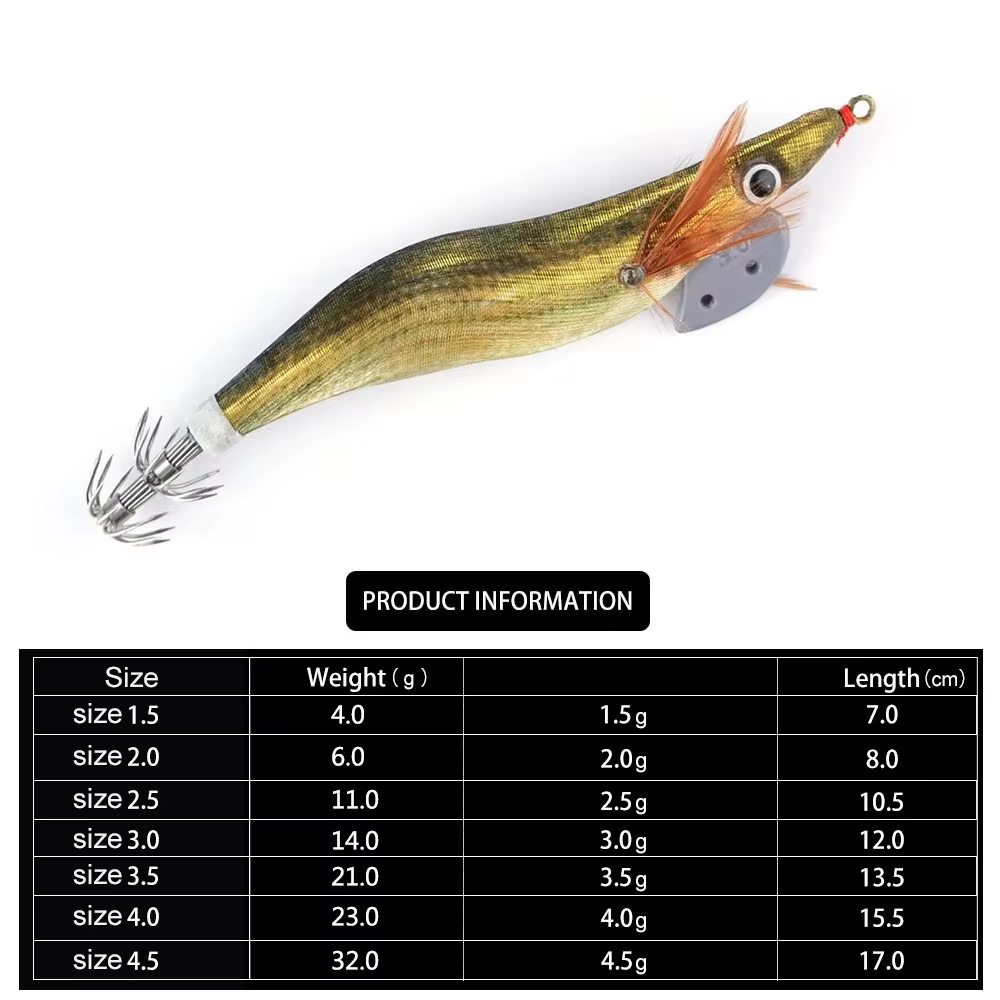 NGB Jig Calamar – Plantilla de madera con ojos 3D - imagen 5