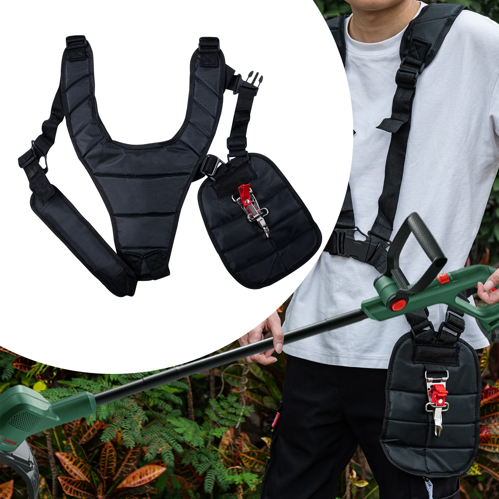 Arnés doble de nylon para desbrozadora Goture Strap con correa hombro - imagen 4