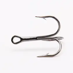 ZYZHE Anzuelos Treble – Acero alto carbono, afilados con púas