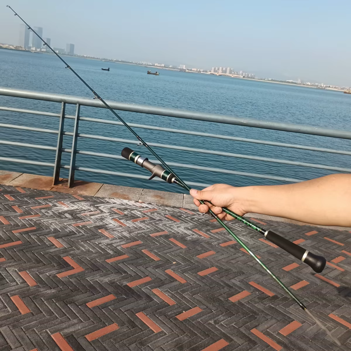 Caña jigging lento 1,83–1,95 m (6 pies) M/MH, verde – alta mar - imagen 2