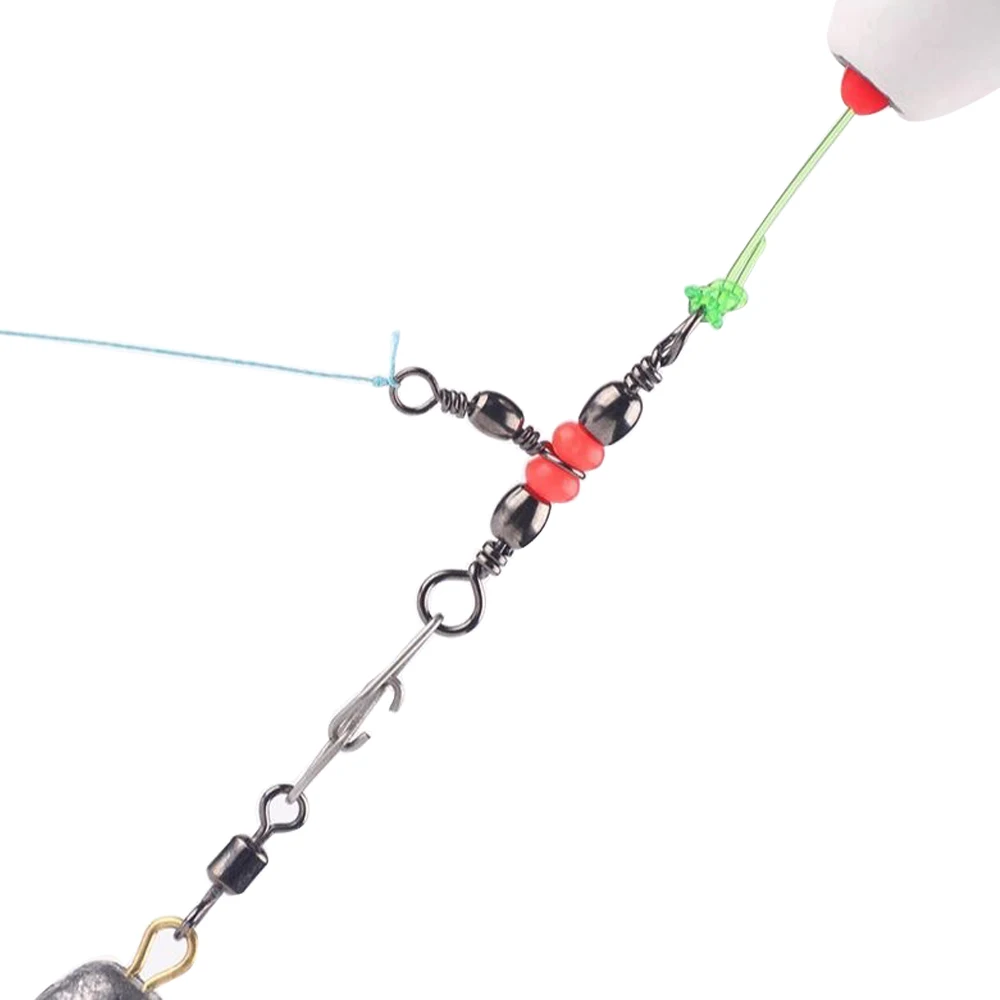 T-Swivel triple con giratorio y cuentas rojas para pesca salada - imagen 4