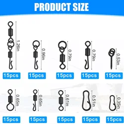Clips giratorios de cambio rápido para aparejos de carpa