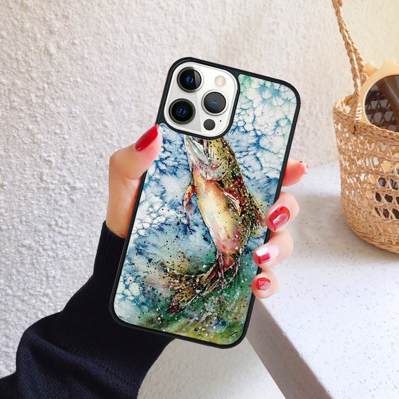 Funda Krajews diseño piel trucha arcoíris para iPhone
