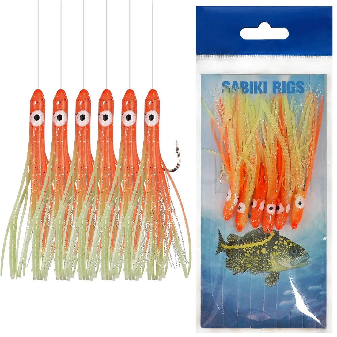 Set completo de señuelos de pulpo suave para pesca deportiva
