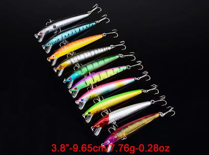 Señuelos tipo minnows y crankbaits con anzuelo triple para lubina - imagen 3