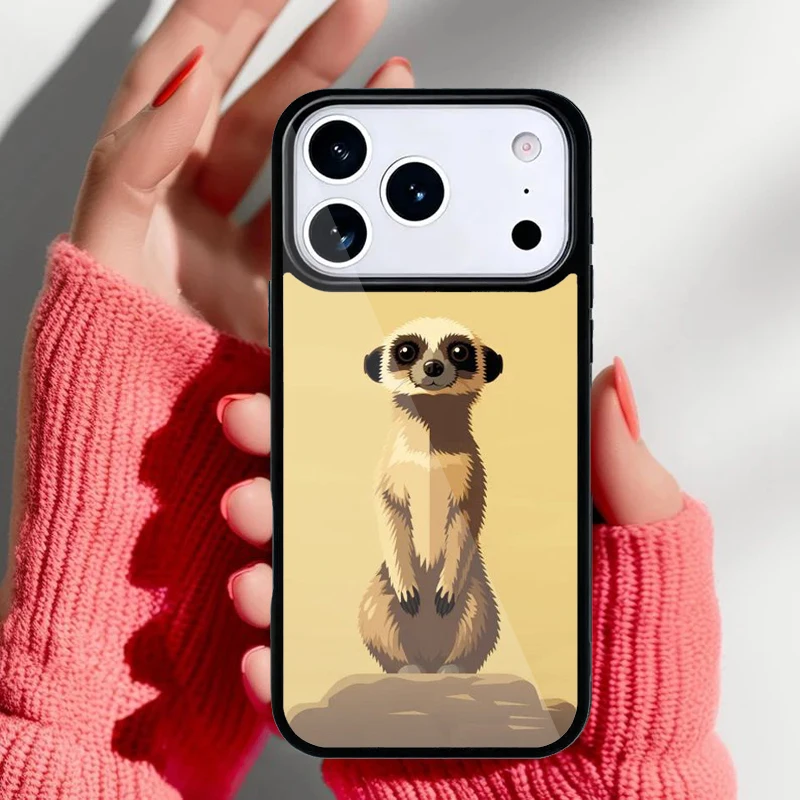 Suricata bebé - funda para iPhone, vista frontal