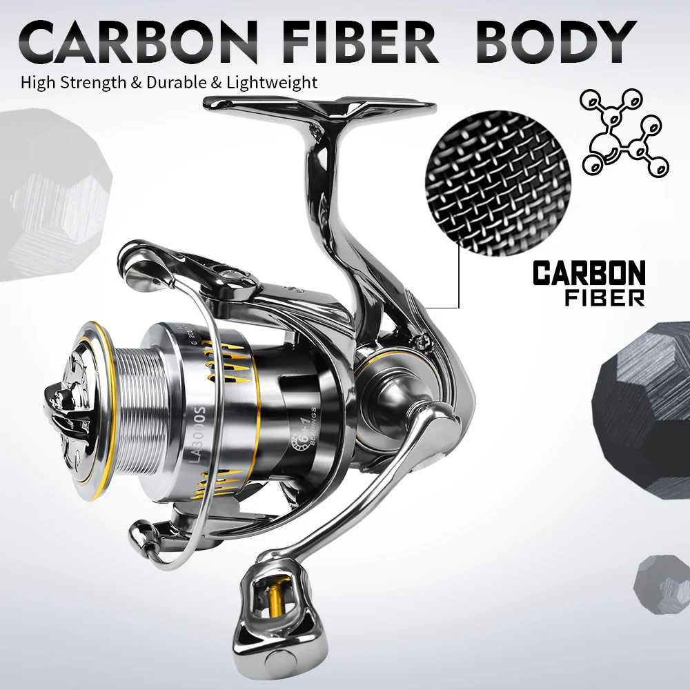 Carrete giratorio Proberos para surf y alta mar de fibra carbono - imagen 3