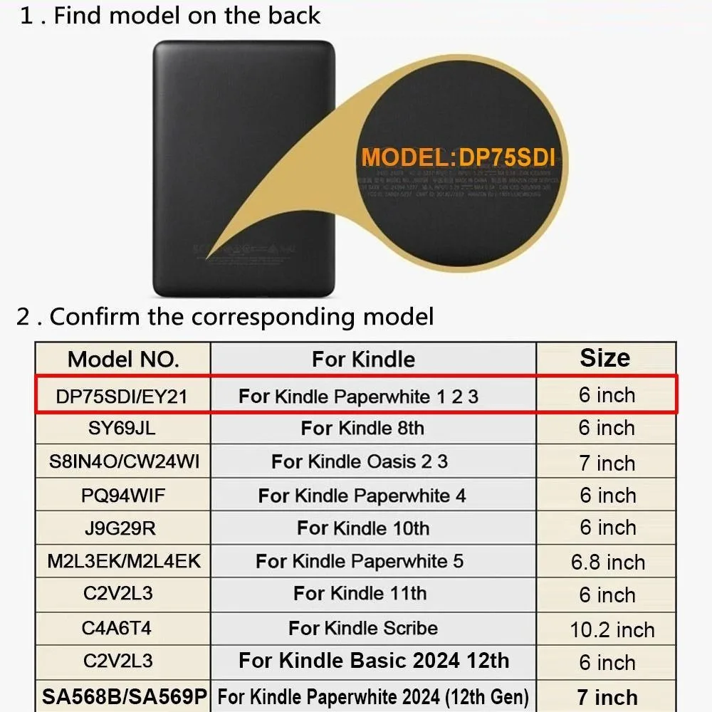 Funda inteligente acrílico Kindle Paperwhite con auto activación - imagen 4