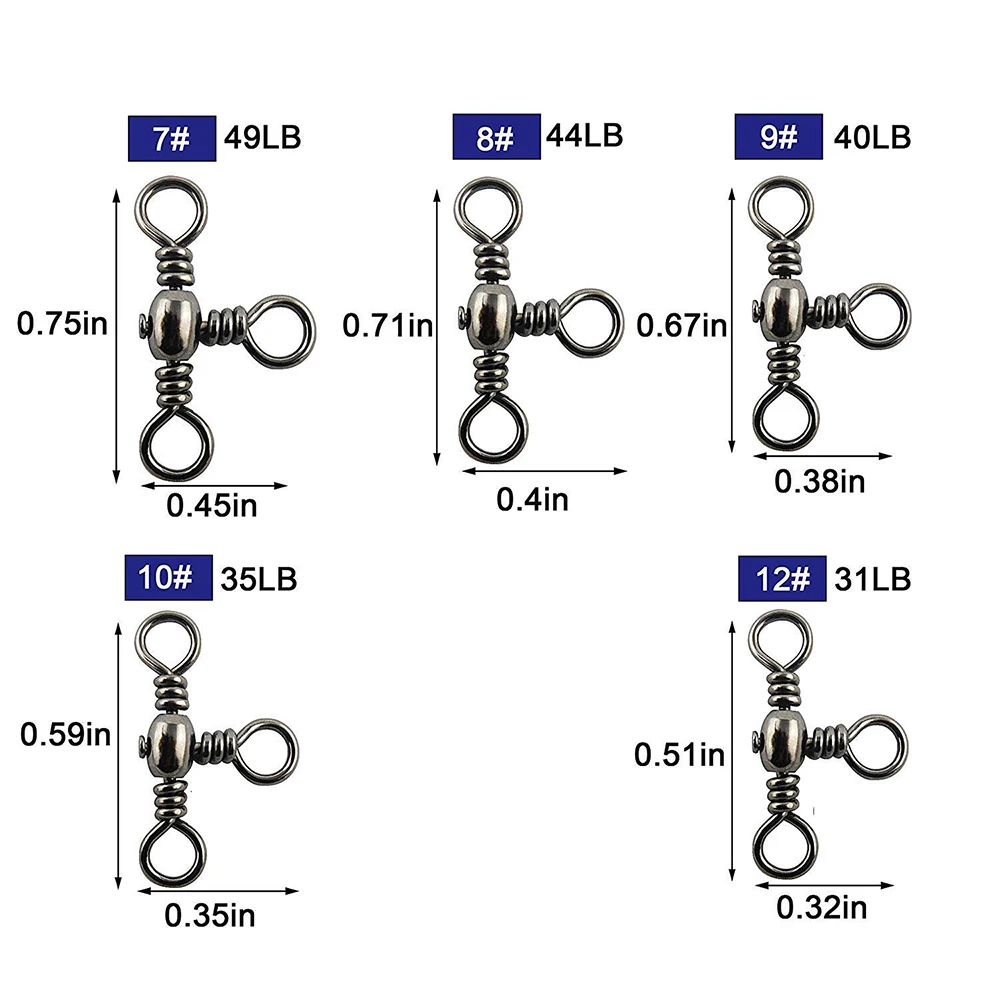 Swivel 3 Vías Cruzado – Giratorio para Pesca Marina - imagen 2