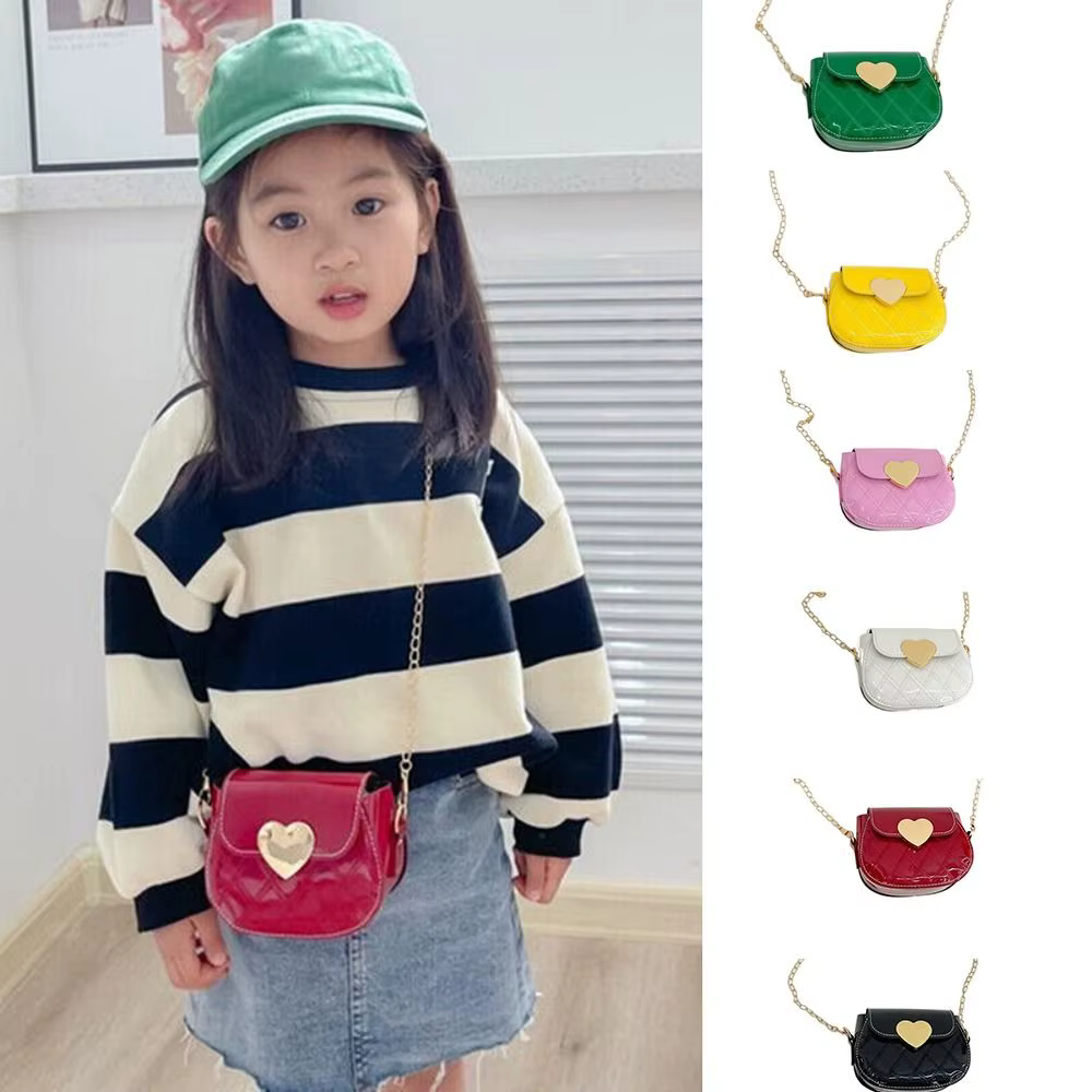 Bolsa Cruzada Impermeable para Niños con Diseño Corazón Durazno - imagen 5