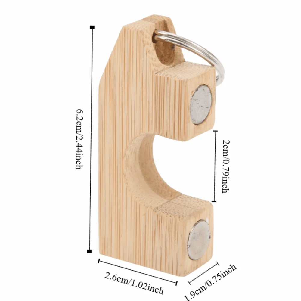 Soporte magnético portátil de bambú para cañas