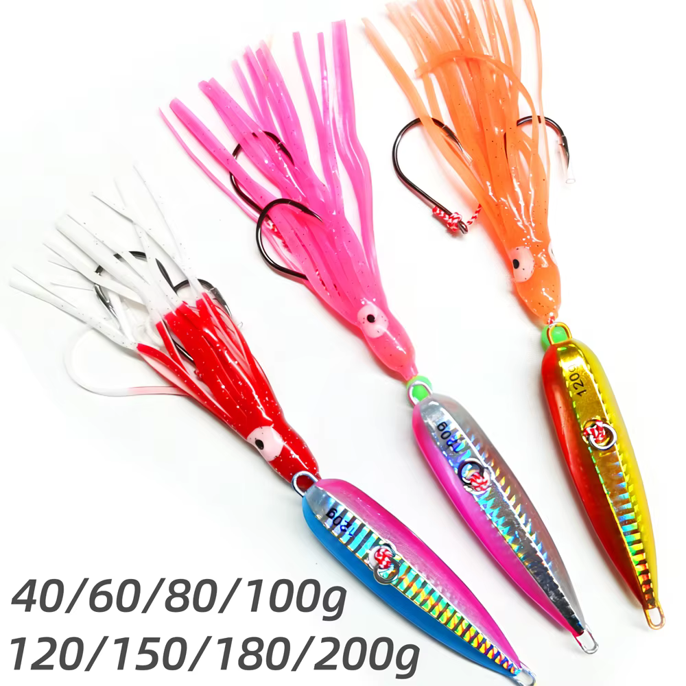 Jig Luminoso para Calamar – Pesca en Agua Salada - imagen 4