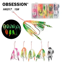 Anzuelos Jigging Madai Obsession HK017 con faldas de silicona