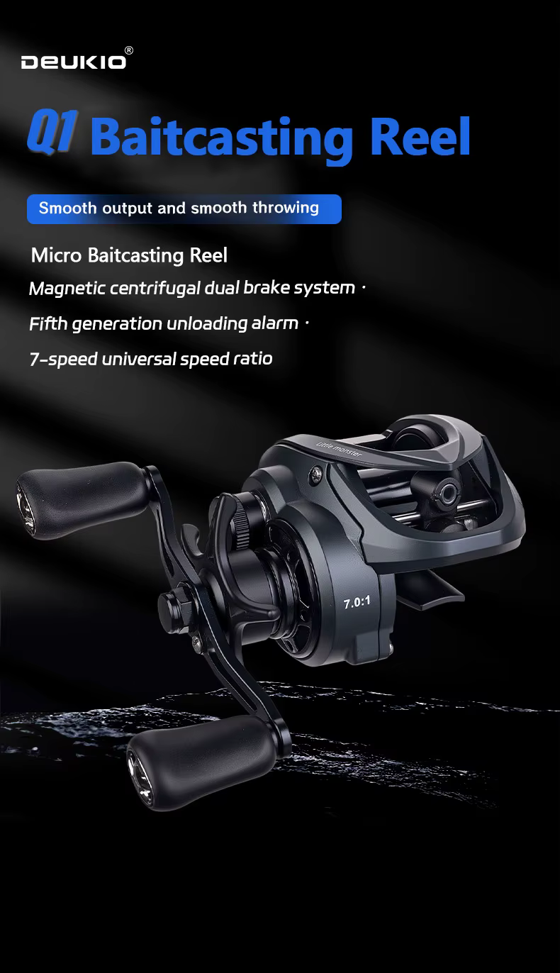 Carrete Micro Ultraligero Q1 con Rodamientos de Cerámica – Largo Alcance