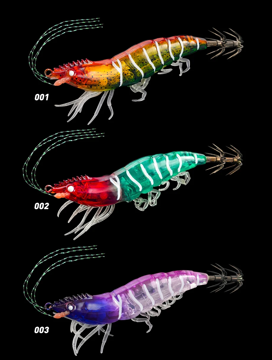 Variedad de colores del señuelo Egi para pesca de sepia y pulpo