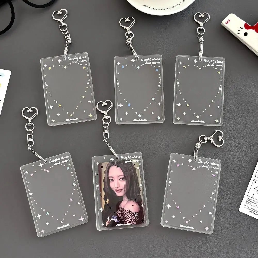 Portafotos Acrílico con llavero y protector de tarjetas diseño corazón