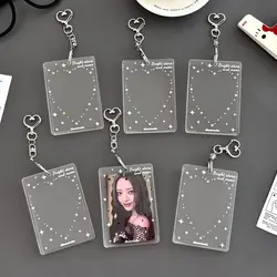 Portafotos Acrílico con llavero y protector de tarjetas diseño corazón