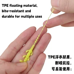 Señuelos micro gusano flotantes Swolfy TPE para trucha y pez roca