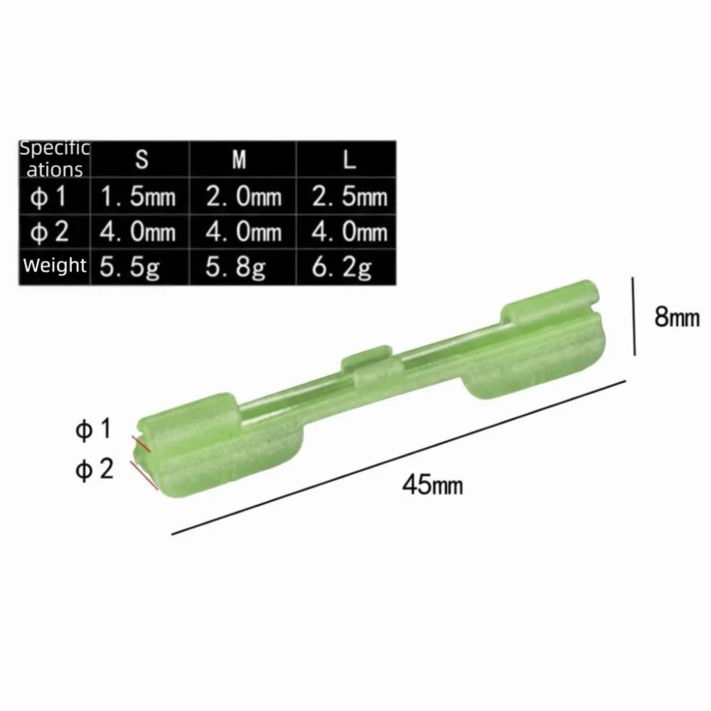 Clip fluorescente en caña de pesca