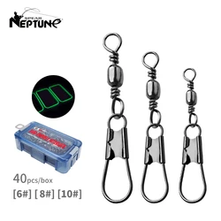 Pin conector giratorio acero inoxidable 6# 8# 10# para pesca