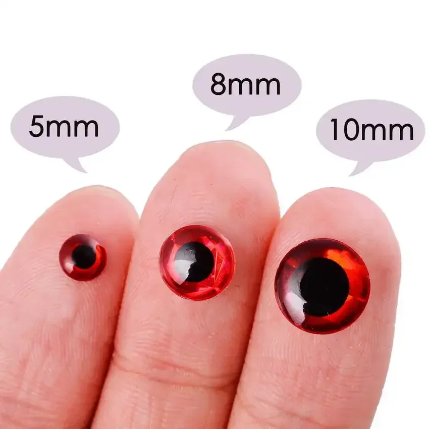 Ojos holográficos 3D para señuelos de pesca 3-9mm DIY - imagen 4