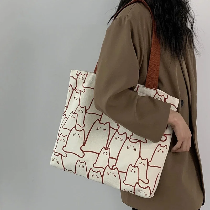 Bolso pesca japonés mujer – Cremallera con diseño de gato - imagen 5