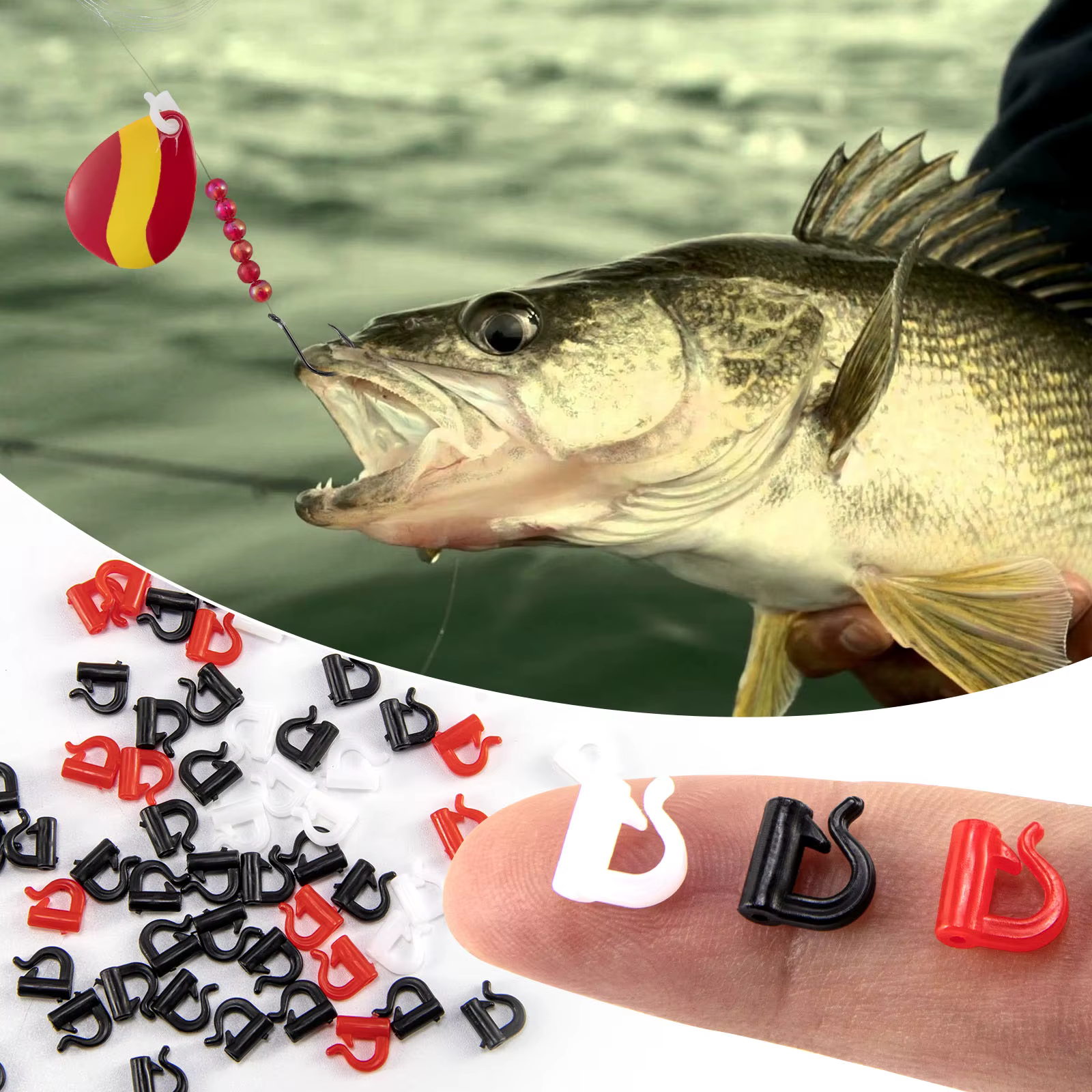 Spinner de pesca Walleye forma D para lubina y trucha - imagen 4