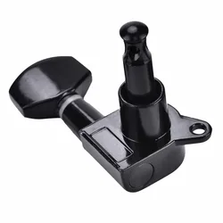 Clavijas de afinación de guitarra negras, metal y plástico
