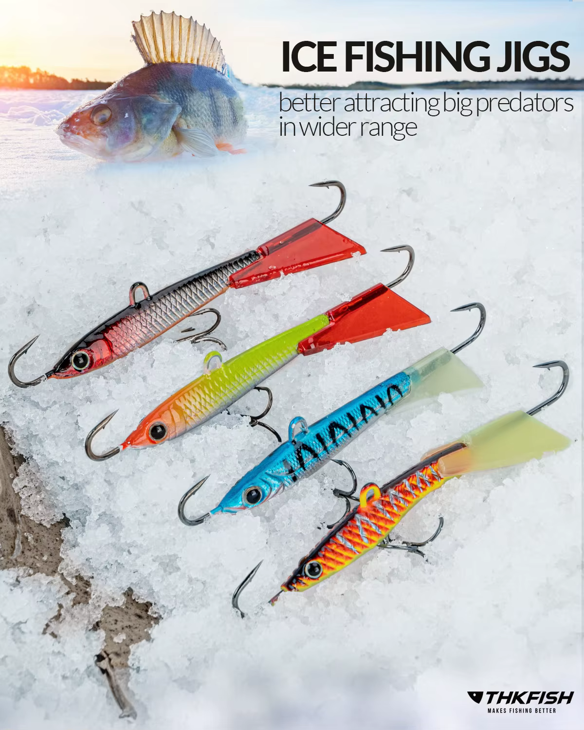 Señuelos equilibradores luminosos para pesca en hielo