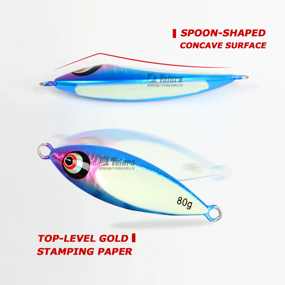 TOLU Señuelo Jigging - cebo duro de hundimiento lento 80-100 g brillo - imagen 4