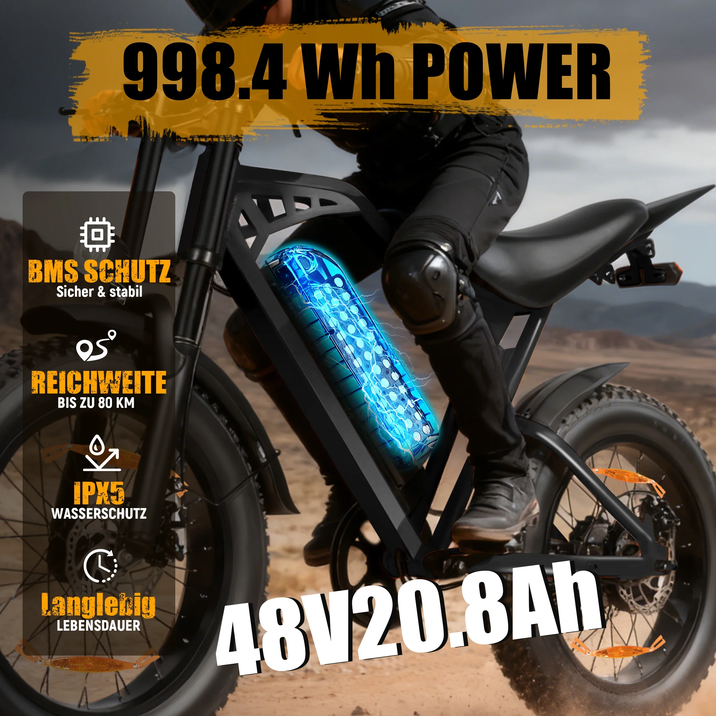 Faro LED delantero y luz trasera