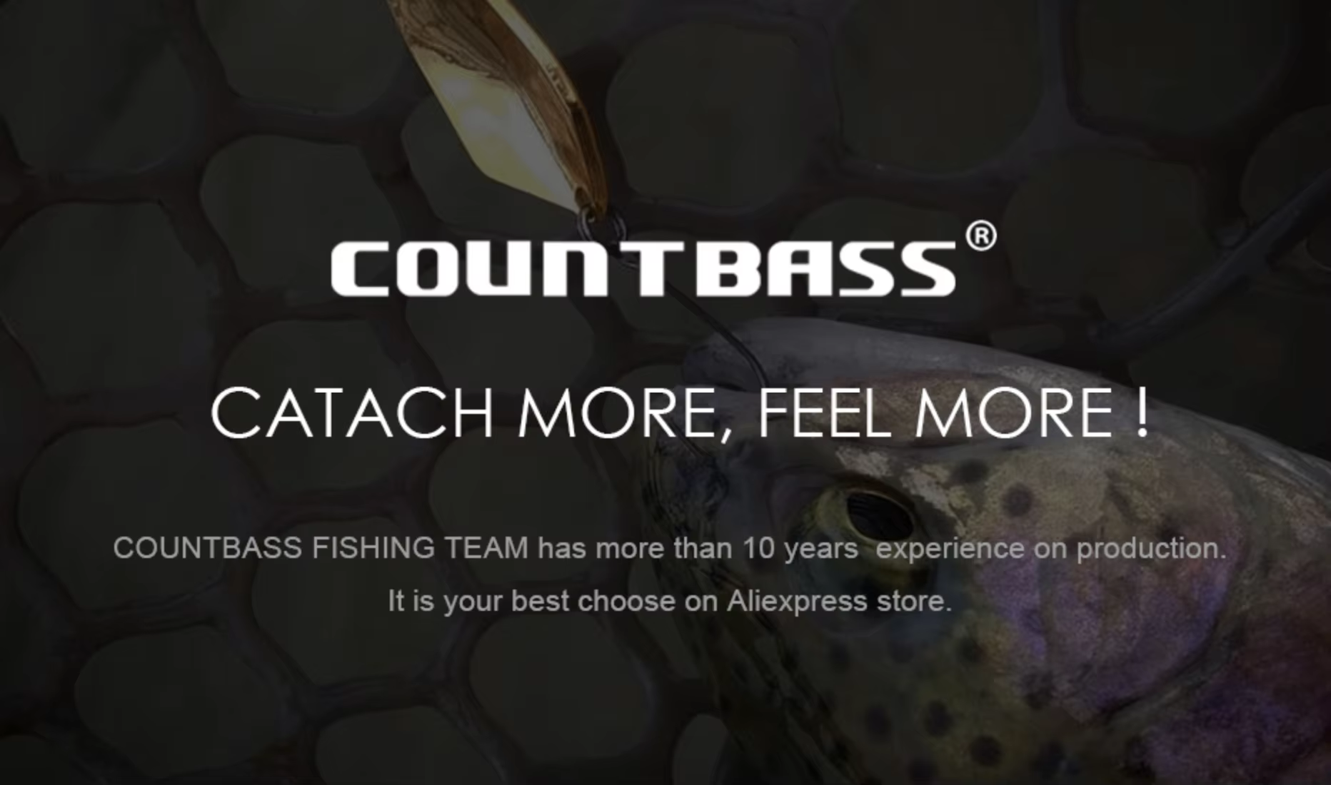 Imagen final del señuelo Countbass con presentación del producto