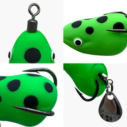 ShareShark Señuelo rana mini con doble anzuelo y purpurina