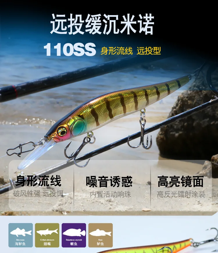 Jerkbait Wobbler SWOLFY en acción