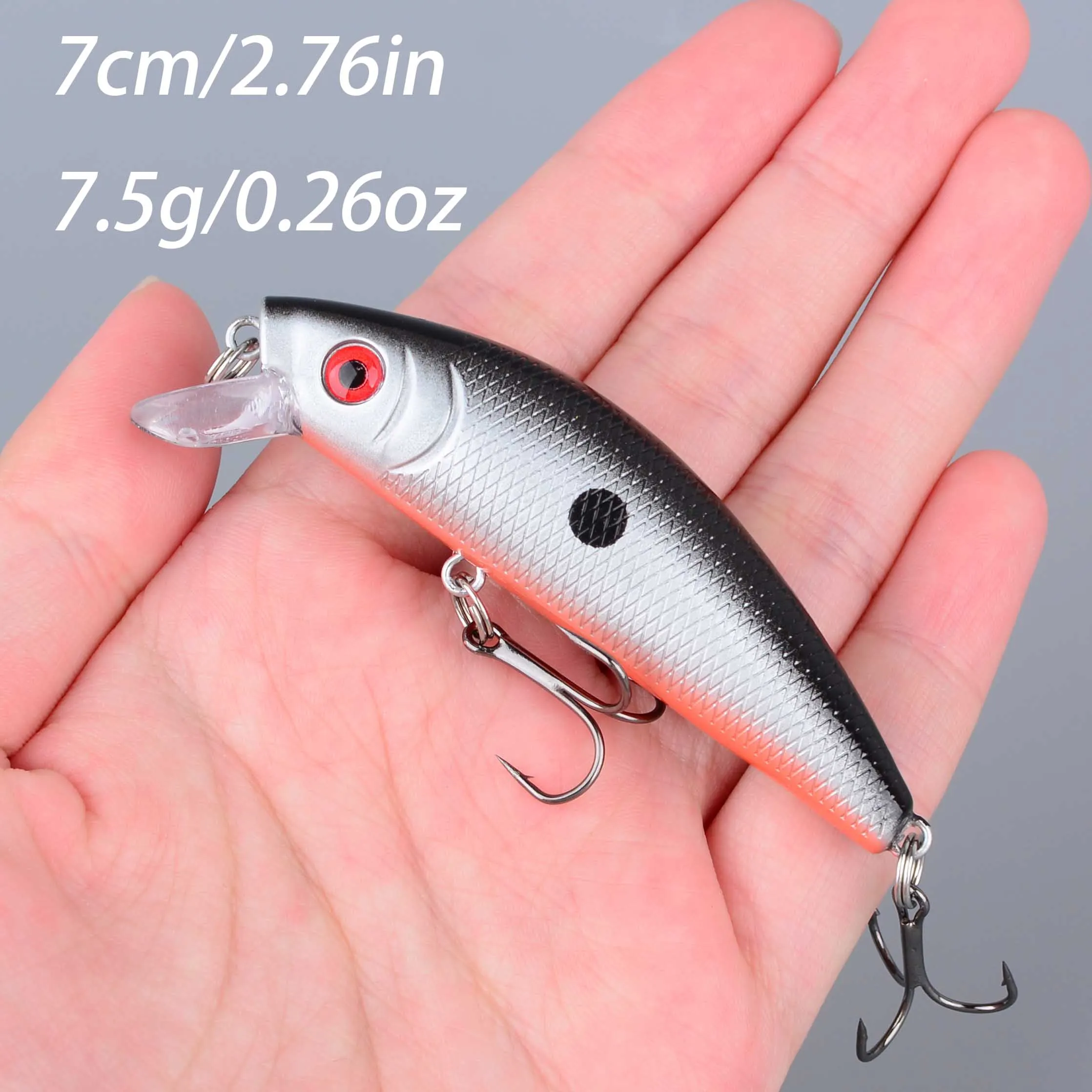Señuelos wobbler y crankbait para lubina con ojos 3D realistas