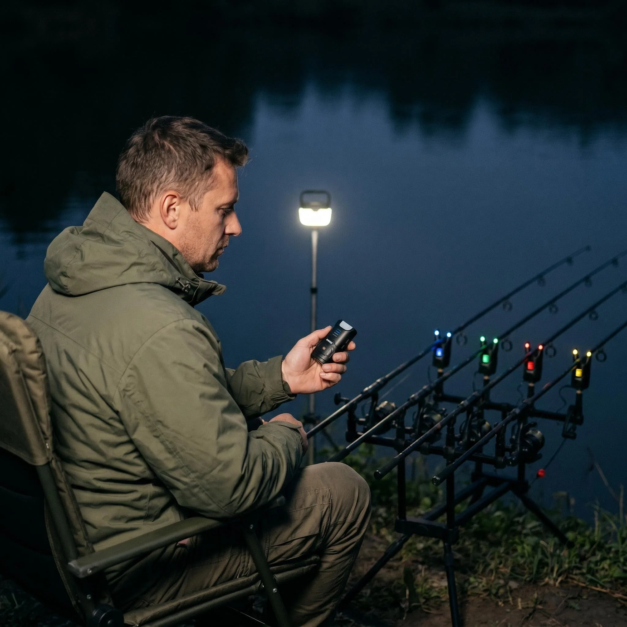 Alarma de Picada Inalámbrica HIRISI S1A para pesca carpas con LED