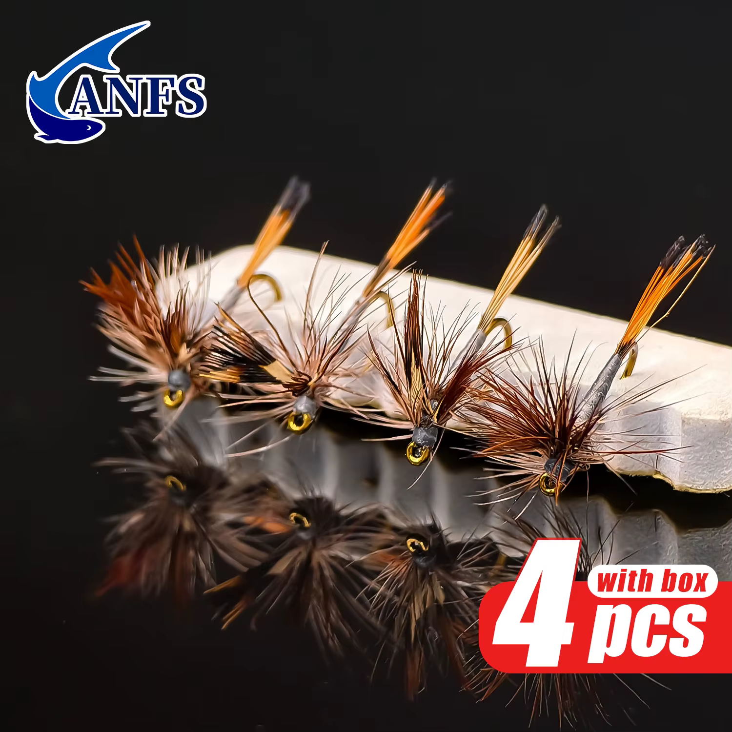 Moscas Secas Adams ANFS para Trucha – Set de 4 - imagen 3