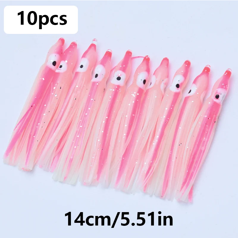 Cebo suave de calamar luminoso con anzuelo para pesca nocturna - imagen 5