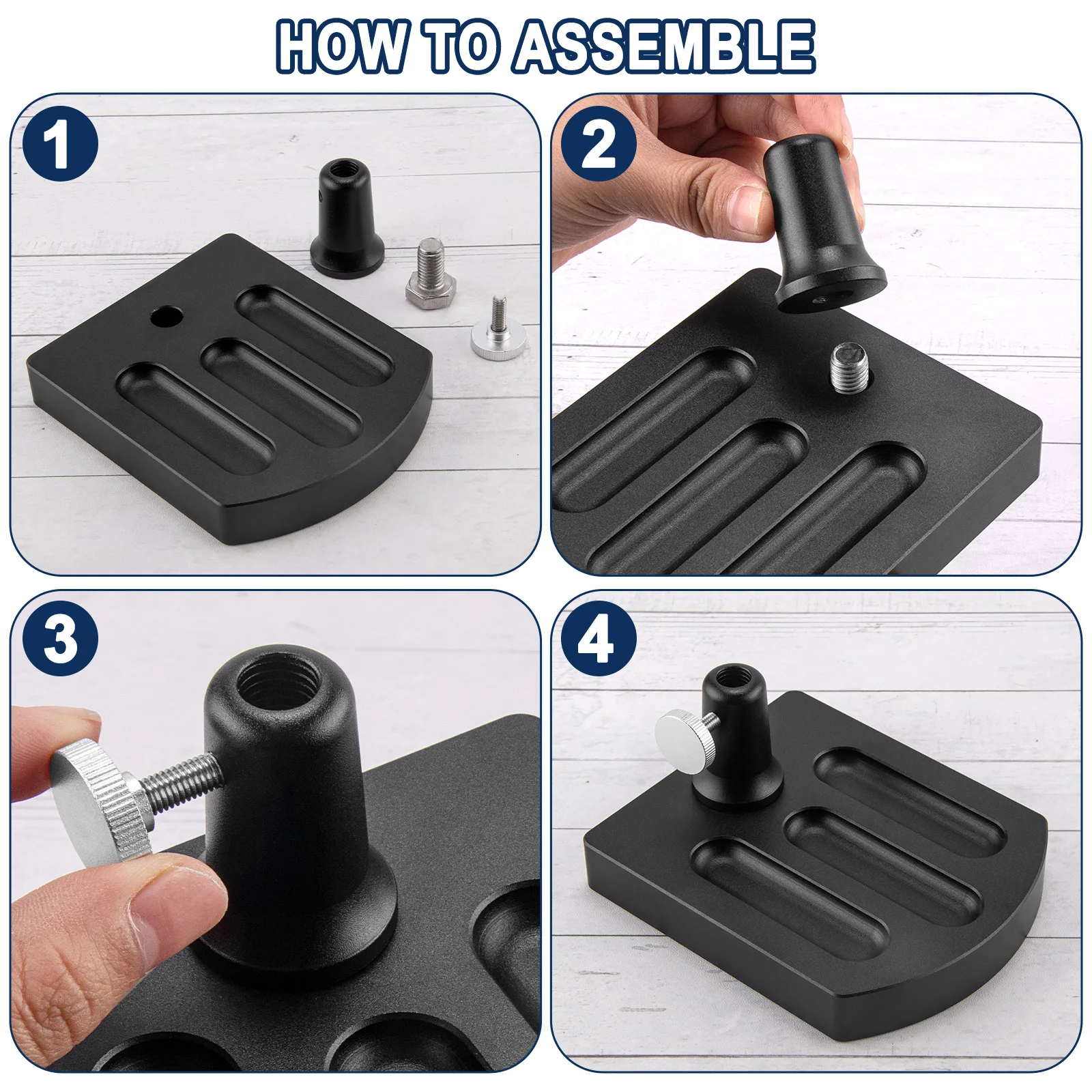 Base de pedestal para tornillo de pesca de aleación de aluminio completa