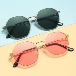 Gafas de sol UV con montura metálica redonda resistentes al arañazo